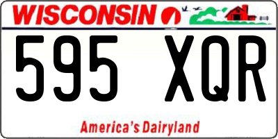 WI license plate 595XQR