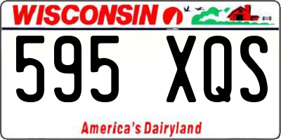 WI license plate 595XQS