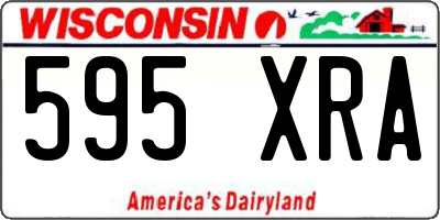 WI license plate 595XRA