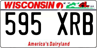 WI license plate 595XRB