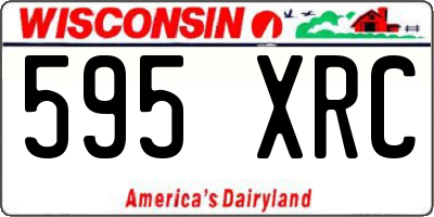 WI license plate 595XRC