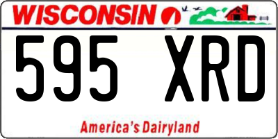 WI license plate 595XRD