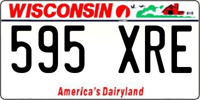 WI license plate 595XRE