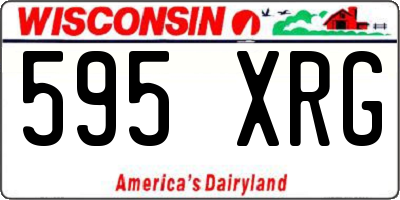 WI license plate 595XRG