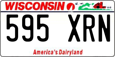 WI license plate 595XRN