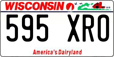 WI license plate 595XRO