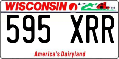 WI license plate 595XRR