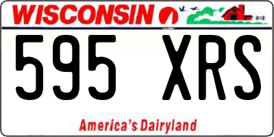 WI license plate 595XRS