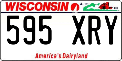 WI license plate 595XRY
