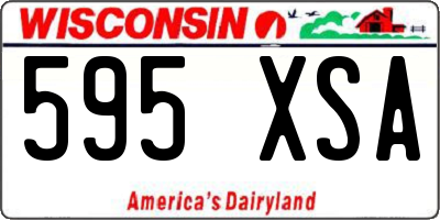 WI license plate 595XSA