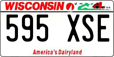WI license plate 595XSE