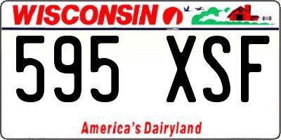 WI license plate 595XSF