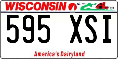 WI license plate 595XSI