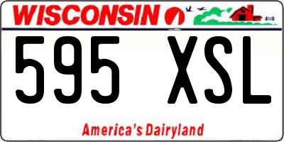 WI license plate 595XSL