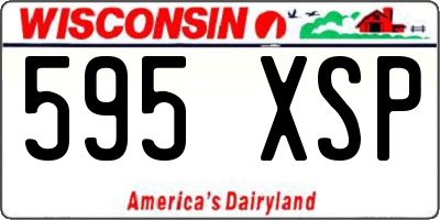 WI license plate 595XSP