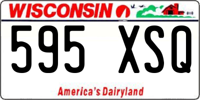 WI license plate 595XSQ