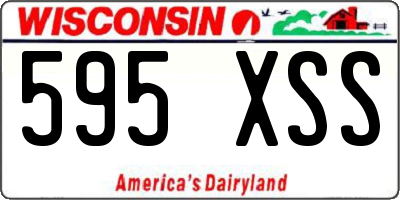 WI license plate 595XSS