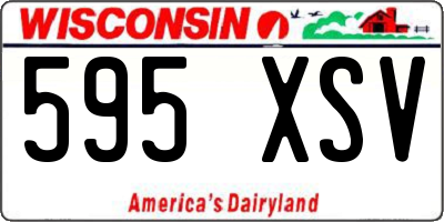 WI license plate 595XSV