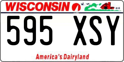 WI license plate 595XSY