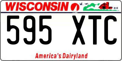 WI license plate 595XTC