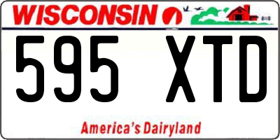 WI license plate 595XTD