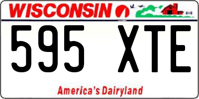 WI license plate 595XTE
