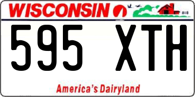 WI license plate 595XTH