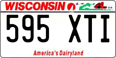 WI license plate 595XTI