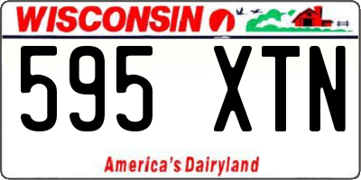 WI license plate 595XTN