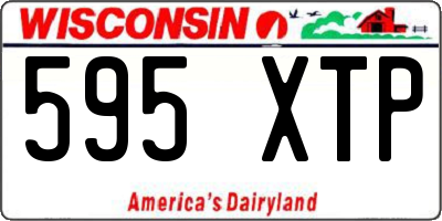WI license plate 595XTP