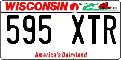 WI license plate 595XTR