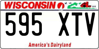 WI license plate 595XTV