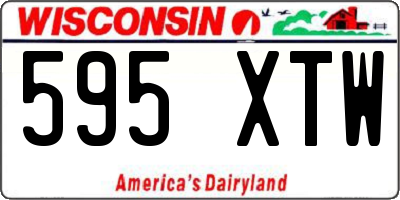 WI license plate 595XTW
