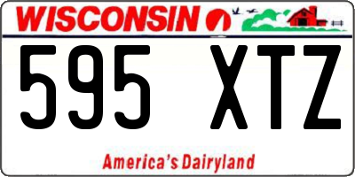 WI license plate 595XTZ