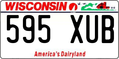 WI license plate 595XUB