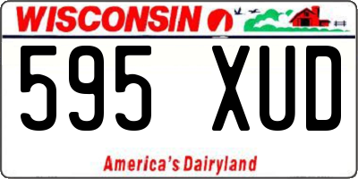 WI license plate 595XUD