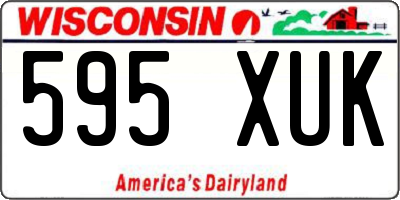 WI license plate 595XUK