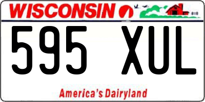 WI license plate 595XUL