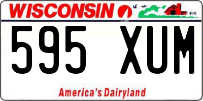 WI license plate 595XUM