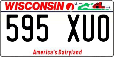 WI license plate 595XUO