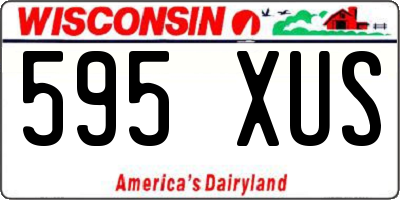 WI license plate 595XUS