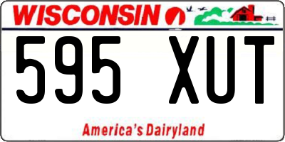 WI license plate 595XUT