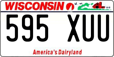 WI license plate 595XUU