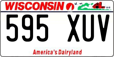 WI license plate 595XUV