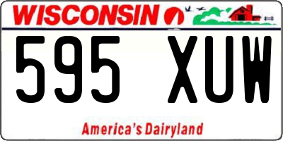 WI license plate 595XUW