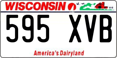 WI license plate 595XVB