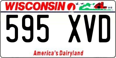 WI license plate 595XVD