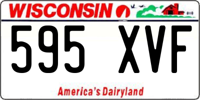 WI license plate 595XVF