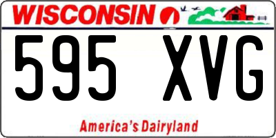 WI license plate 595XVG