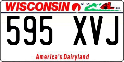 WI license plate 595XVJ